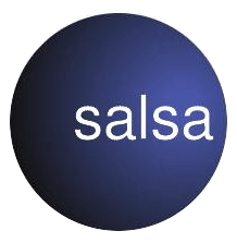 The old CESRF SALSA logo. It just says SALSA in a blue sphere